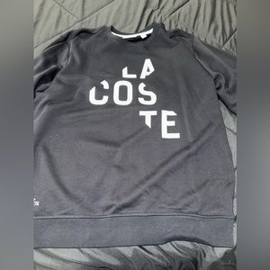 Black LACOSTE crewneck. Size XL.